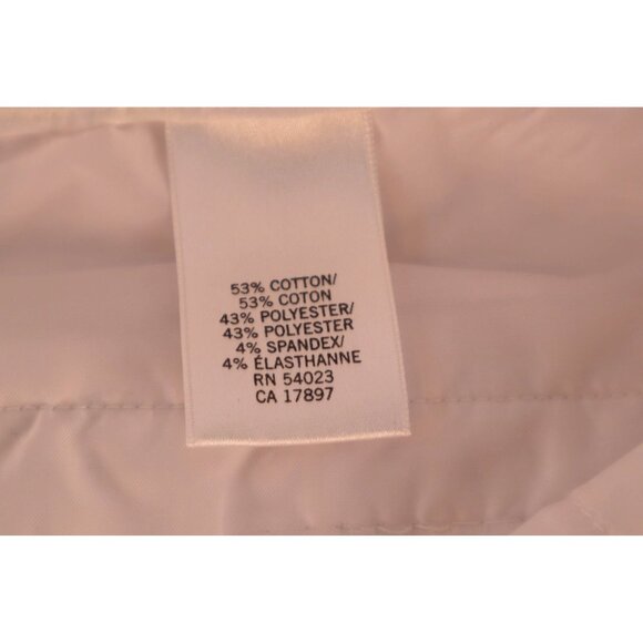 Banana Republic Martin Fit Womens Cropped Pants Size 8 White Textured Cotton Ble - Picture 6 of 10